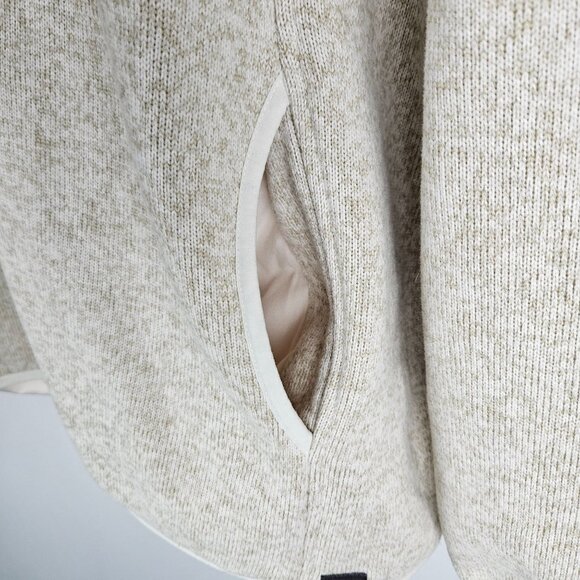 L.L. Bean Womens 3X Sweater Fleece Pullover Beige Snap Neck Warm Preppy EUC! - Picture 6 of 11